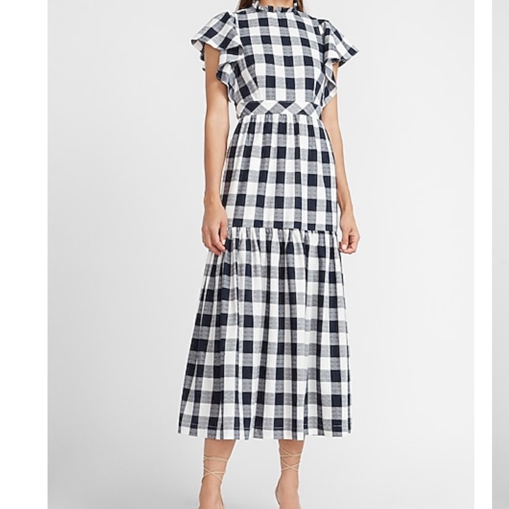 NWOT Ladygang x Express Gingham Maxi